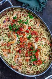 shrimp pasta terranean style