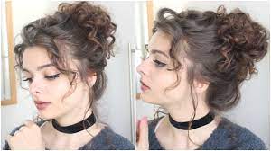 giant messy curly bun tutorial you