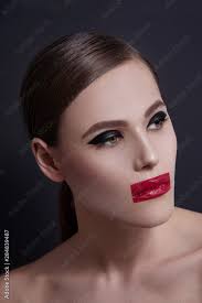 bright creative art makeup red lips