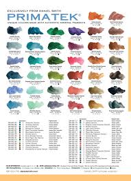 Daniel Smith Primatek Watercolor Chart Rare Earth Mineral
