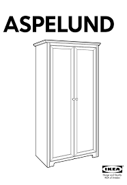 The craftmanship look comes from the rounded, bevelled edges of the panels and frames. Ikea Aspelund Wardrobe W 2 Doors Instructions Manual Pdf Download Manualslib
