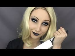 bride of chucky makeup and wig