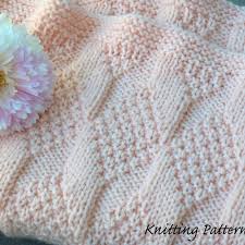 Easy Reversible Baby Blanket Knitting