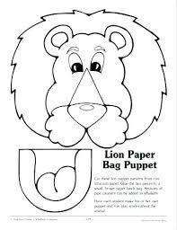 L Is For Lion Craft Printable Paper Gift Bag Pattern Puppets Boy