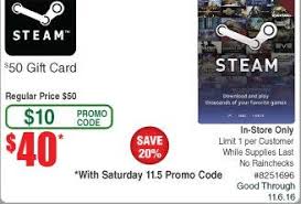 You can check if there is anything left on your gift card, by adding it to your bag at check out. Frys 50 Steam Gift Card 40 20 Off In Store Only W Saturday Promo Code Gamedeals