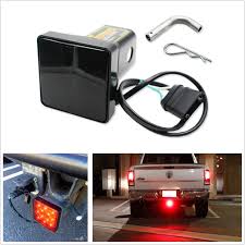2 Trailer Hitch Receiver Cover With 12 Led Tail Brake Light Tube Cover W Pin Ebay