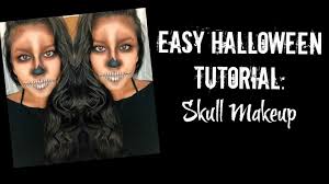 easy skull halloween makeup kristle