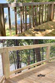 Commercial decks attached to multifamily buildings, such as apartment buildings or. Diy Hog Wire Deck Railing