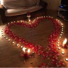 romantic heart shaped room decoration