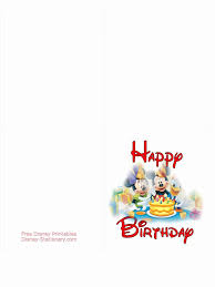 Disney Printable Birthday Cards Printable Disney Happy