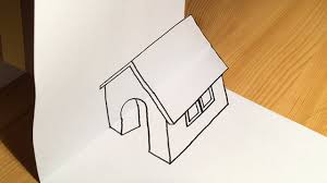 3d Tiny House On Paper Trick Art Drawing