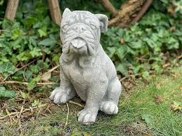Boxer Dog Figure Garden Statue Land