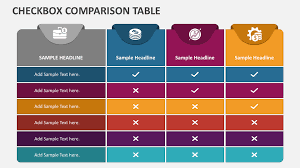 checkbox comparison table powerpoint