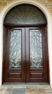 decorative glass double door with