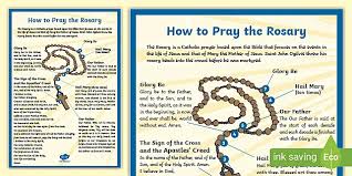 More importantly catholics pray the rosary as a means of entreaty to ask god for a special favor such as helping a loved one recover from an illness or how to win friends and influence people pdf free. How To Pray The Rosary A4 Display Poster Teacher Made