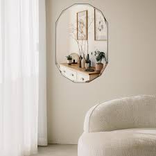 wall mounted frameless mirror