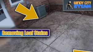 how to remove leaf stains from concrete