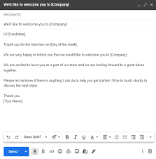 email templates after interview
