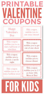 Printable Valentine Coupon Book For Kids