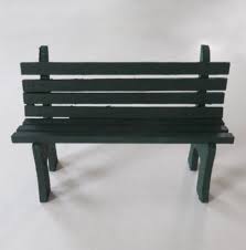 Forest Green Mini Wooden Bench Painted