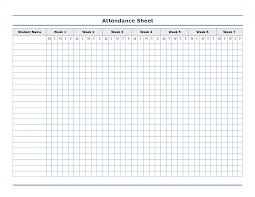 Free Printable Attendance Chart Unique Blank Attendance