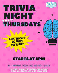 Chicago's 5 best trivia nights · the globe pub · state · the burwood tap · the beetle · crossing. Thursday Trivia At The Pony In Chicago At The Pony Inn