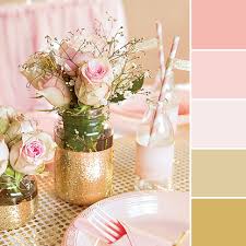 Dusty rose and champagne credit: Pink Gold Color Palette And Inspirations Designerblogs Com