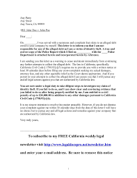 This sample letter will help you know how to address the major credit bureaus about disputing errors on your credit report. Sample Letter To California Creditor By Victim Of Identity Theft