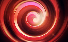 abstraction swirling circle red and