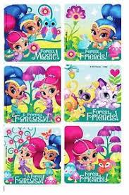 Details About Shimmer And Shine Stickers X 6 Birthday Party Favours Forest Magic Stickers