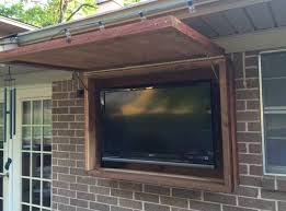 Outdoor Tv Cabinet Made Of Rough Cedar