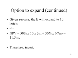 Sensitivity Analysis    NPV Calculation for all   possibilities of a single  variable   expected Reentrycorps