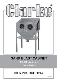 sand blast cabinet user instructions