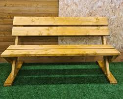 king arthur 3 seat wooden park bench