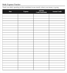 Daily Expense Tracker Excel Daily Expenses Template Daily