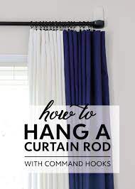 to hang a curtain rod without drilling