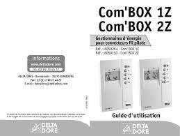 Notice d'utilisation - DELTA DORE COM BOX 1Z - DELTA DORE - Manuel et mode d 'emploi