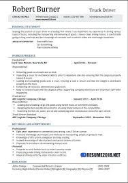 Truck Driver Resume Example Objective Drivers Sample Samples Doc