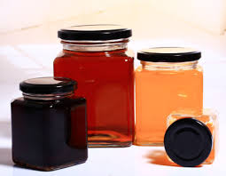square glass honey jar glass bottle