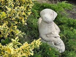 Handmade Concrete Labrador Dog Garden