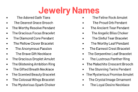 rare jewelry names suggestions