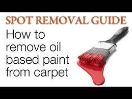 carpet oil based paint spot removal