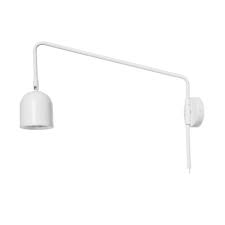 White Wall Lamp Gaspar On An Extension