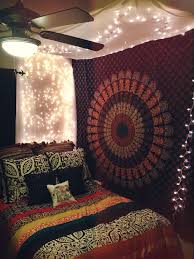 bedroom decorating idea with tapestries