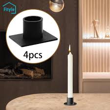 Fityle 4 Pieces Pillar Candle Holder