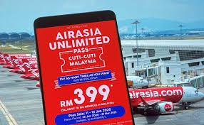 Tarikh berikut mungkin diubah suai. Airasia S New Unlimited Pass Rm399 For Unlimited Flights Within Malaysia