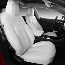 Seat covers are available in five color options: Fit Tesla Model 3 Car Seat Cover Nappa Leather Seat Cushion Armrest 12pcs White Ebay
