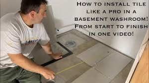 how to install tile in a bat