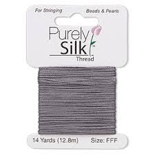 Thread Purely Silk 3 Ply Dark Grey Size Fff Sold Per