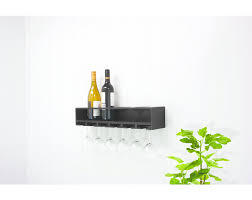 wall wine glass rack black m2go